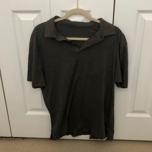 Lululemon men’s grey polo shirt sz L  75369